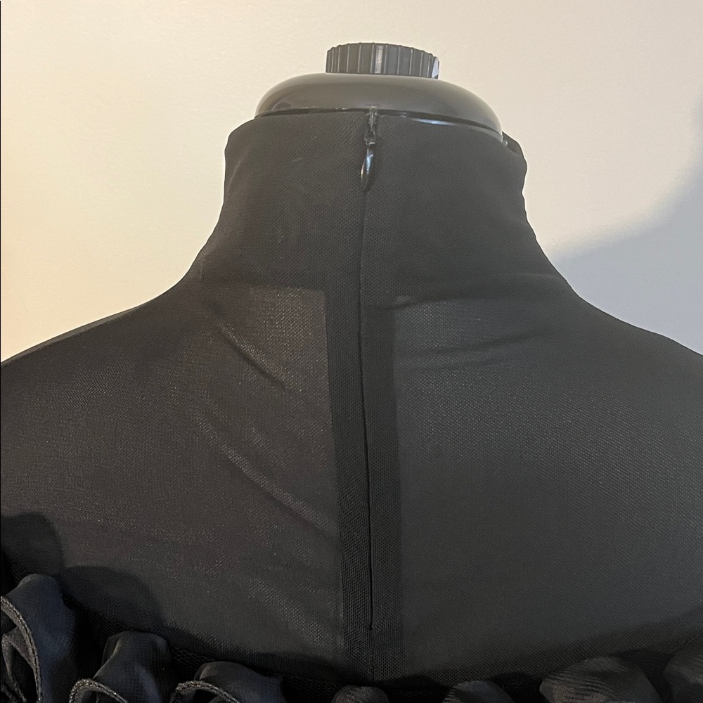 Chic Off-Shoulder Black Ruffle Blouse - Picture 7 of 7